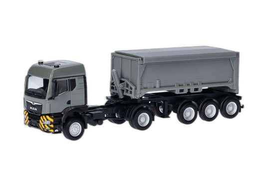 MAN TGS TM スポイル コンテナ 連結車/ Herpa 1/87 模型 ミニカー