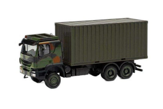 Bundeswehr Iveco Trakker 20ft コンテナ/ Herpa 1/87 模型 ミニカー