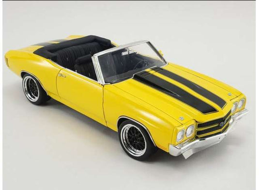 1970 Chevrolet Chevelle SS コンバーチブル レストモッド イエロー ブラックストライプ/ACME 1/18ミニカー