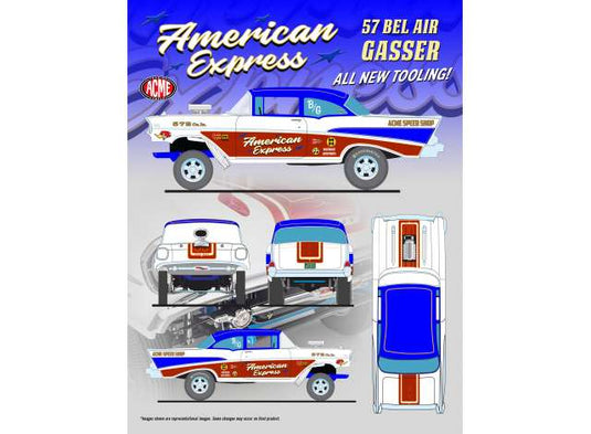 1957 Chevrolet Bel Air ギャッサー アメリカンエクスプレス/ACME 1/18ミニカー 1250台限定