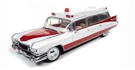 1959 キャデラック エルドラド アンビュランス ホワイト&レッド/ AutoWorld 1/18 ミニカー