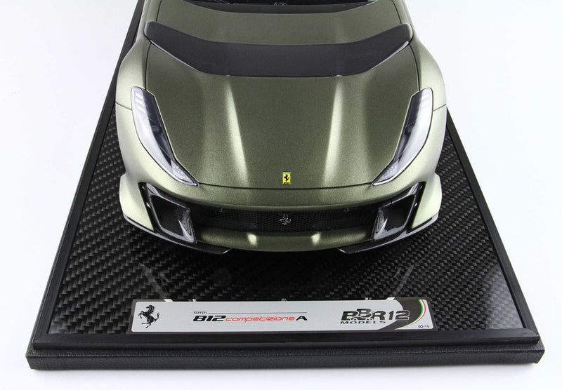 ギャラリービューアに画像をロードする, 【予約】Ferrari 812 Competizione A マットマンツォーニグリーン/ BBR 1/12 15台限定ミニカー