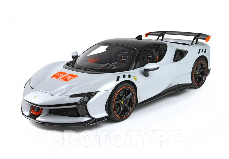 ギャラリービューアに画像をロードする, 【予約】Ferrari SF90XX Stradale オフィシャルカラー Ferrari ビアンコアルティコ/ BBR 1/12 49台限定ミニカー