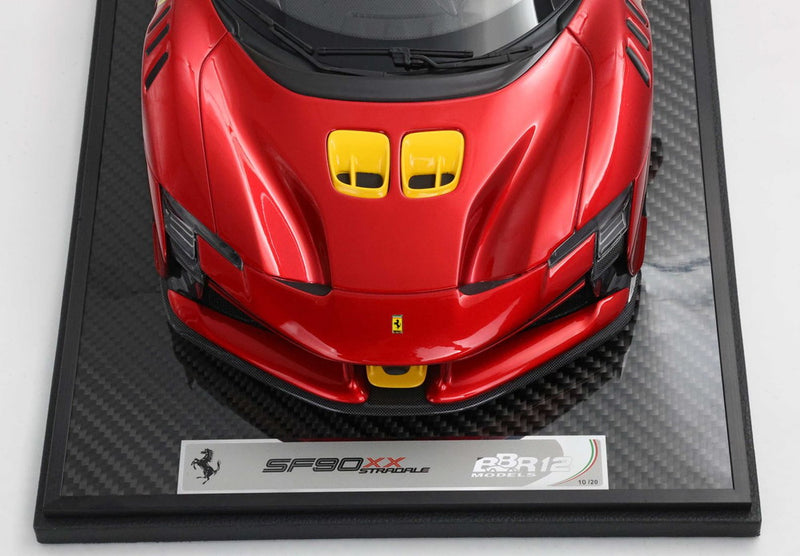 ギャラリービューアに画像をロードする, 【予約】2026年発売予定Ferrari SF90XX Stradale レッドフォーコモデナ イエローエアインテーク/ BBR 1/12 ミニカー