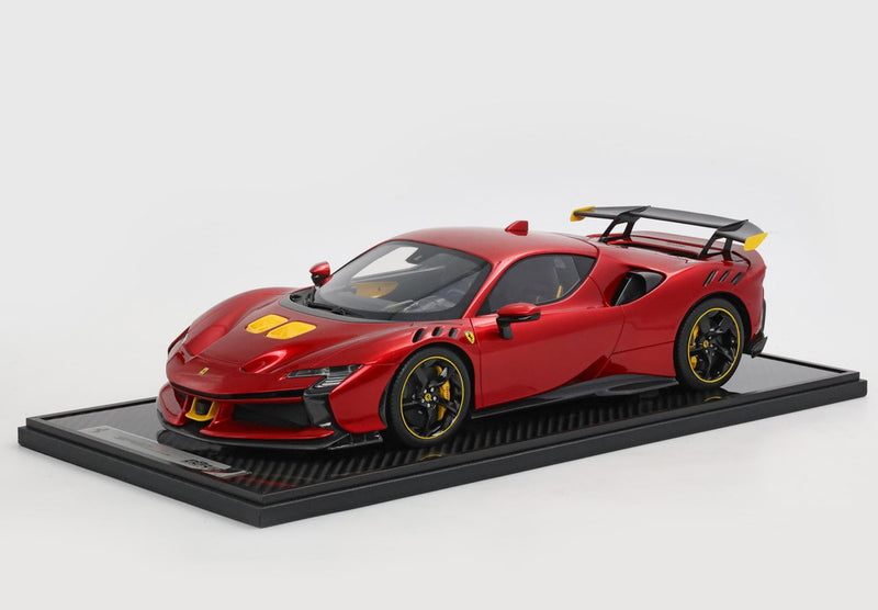 ギャラリービューアに画像をロードする, 【予約】2026年発売予定Ferrari SF90XX Stradale レッドフォーコモデナ イエローエアインテーク/ BBR 1/12 ミニカー