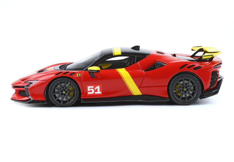 ギャラリービューアに画像をロードする, 【予約】Ferrari SF90XX Stradale レッド&イエロー ルマン 499P レースナンバー51/ BBR 1/12 20台限定ミニカー