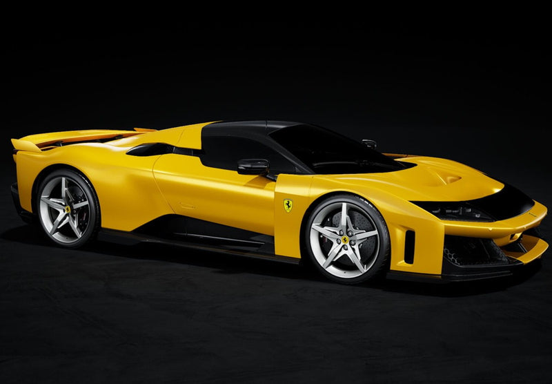 ギャラリービューアに画像をロードする, 【予約】Ferrari F80 カーボンオプション ジャッロトリストラート シルバーホイール/ BBR 1/12 ミニカー
