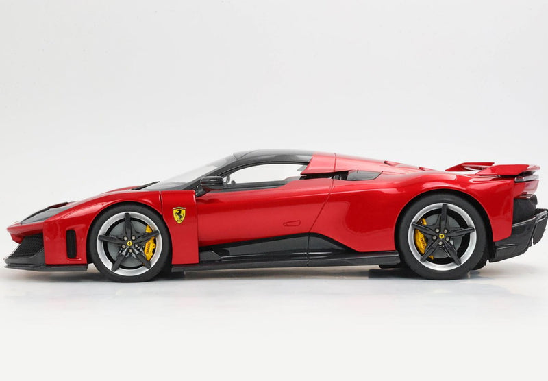 ギャラリービューアに画像をロードする, 【予約】Ferrari F80 カーボンオプション ロッソスーパーカー バイカラーホイール シルバー&カーボン/ BBR 1/12 ミニカー