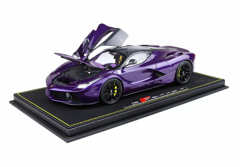 ギャラリービューアに画像をロードする, 【予約】Ferrari LaFerrari 2012 オープンダイキャスト スペシャルパック パープルドバイ ヴィオラヴィオ テーラーメイド/ BBR 1/18 300台限定ミニカー