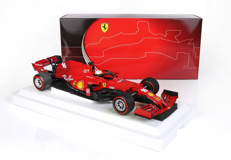 ギャラリービューアに画像をロードする, 【予約】Ferrariフェラーリ SF21 GP Emilia Romagna C.Leclerc n.16 RED SOFT tires 限定100台 / BBR 1/18 ミニカー