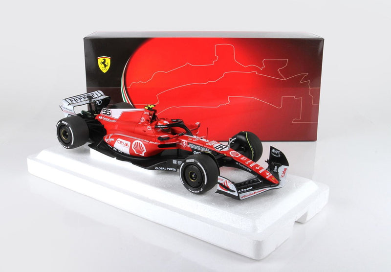 ギャラリービューアに画像をロードする, FERRARI - F1 SF-23 TEAM SCUDERIA FERRARI N 55 LAS VEGAS USA GP 2023 CARLOS SAINZ - RED WHITE BLACK/BBR 1/18ミニカー
