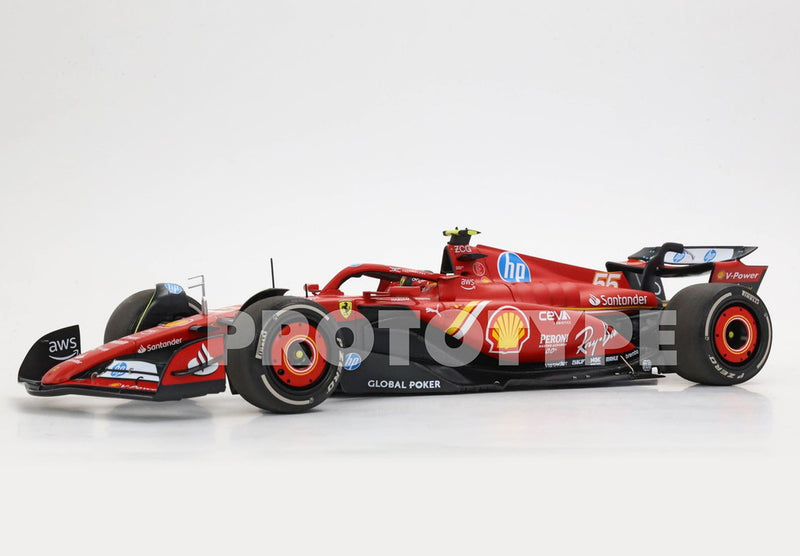 ギャラリービューアに画像をロードする, 【予約】2026年発売予定FERRARI F1 SF-24 スクーデリアフェラーリ No.55 2024 USA GP C.サインツ レッド ブラック/ BBR 1/18 ミニカー