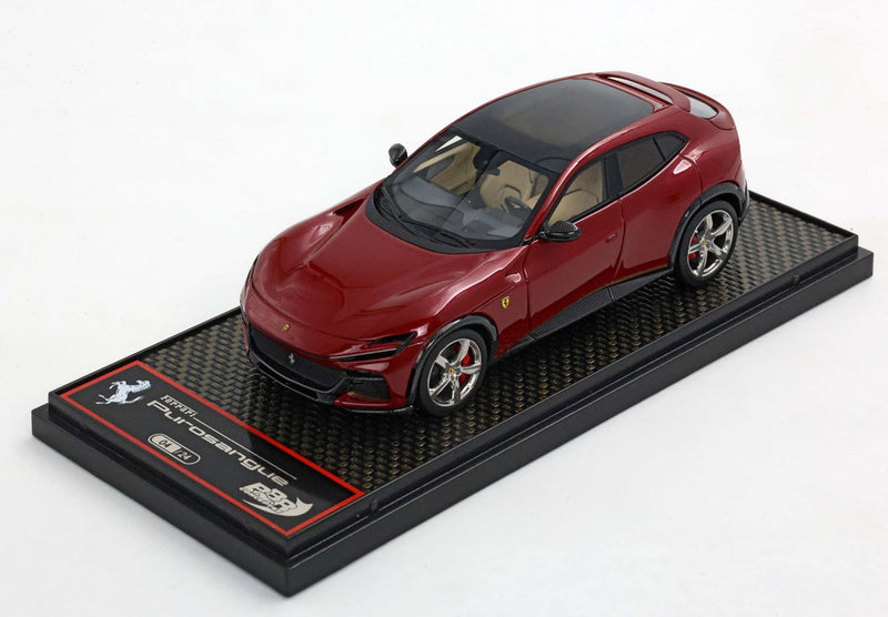 ギャラリービューアに画像をロードする, 【予約】2026年発売予定Ferrari Purosangue 2022 パノラミックルーフ 2023 ロッソムジェロマット ゴールドサイドストライプ/ BBR 1/43 ミニカー