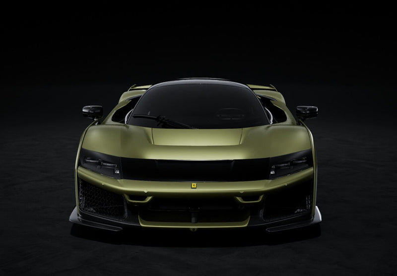 ギャラリービューアに画像をロードする, 【予約】2026年発売予定Ferrari F80 カーボンオプション マットヴェルデマゾーニ バイカラーホイール カーボン&シルバー/ BBR 1/43 ミニカー