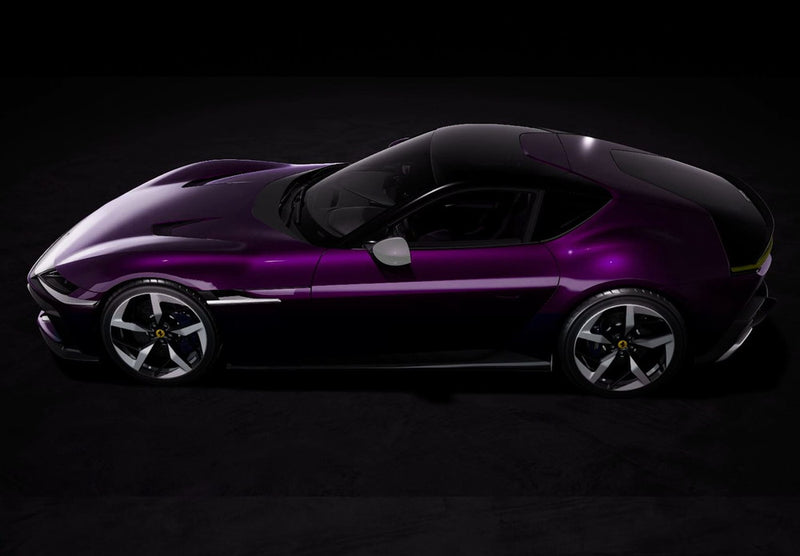 ギャラリービューアに画像をロードする, 【予約】2025年発売予定FERRARI 12 CILINDRI V12 830cv PANORAMIC ROOF 2024 VIOLA AL HUMAID PURPLE/BBR 1/43ミニカー