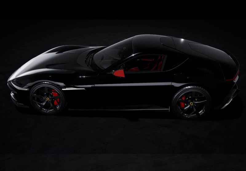 ギャラリービューアに画像をロードする, FERRARI 12チリンドリ パノラミックルーフ 2024 ネロオパコ マットブラック 24台限定/ BBR 1/43 ミニカー