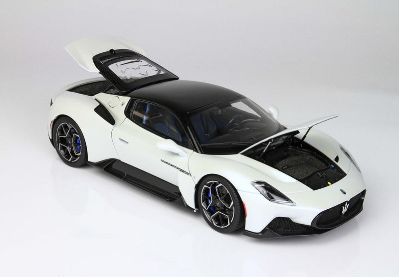 ギャラリービューアに画像をロードする, 【予約】Maserati MC20 フルオープンダイキャスト ホワイトアウダーチェ ブラックルーフ/ BBR 1/18 ミニカー
