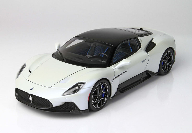 ギャラリービューアに画像をロードする, 【予約】Maserati MC20 フルオープンダイキャスト ホワイトアウダーチェ ブラックルーフ/ BBR 1/18 ミニカー