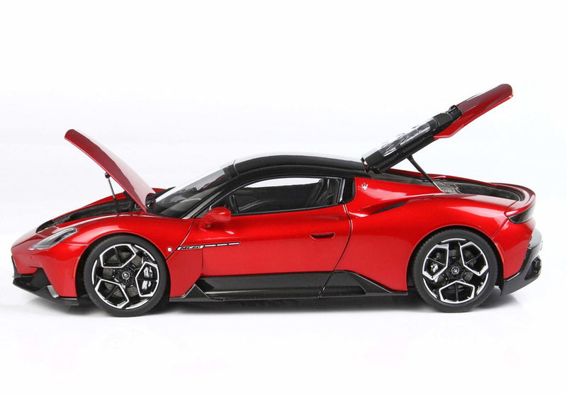 ギャラリービューアに画像をロードする, 【予約】Maserati MC20 フルオープンダイキャスト レッドヴィンチェンテ ブラックルーフ/ BBR 1/18 ミニカー