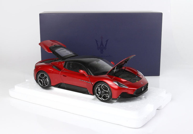 ギャラリービューアに画像をロードする, 【予約】Maserati MC20 フルオープンダイキャスト レッドヴィンチェンテ ブラックルーフ/ BBR 1/18 ミニカー