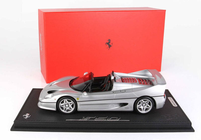 ギャラリービューアに画像をロードする, 【予約】Ferrari F50 クーペ 1995 スパイダーバージョン メタリックシルバーニュルブルクリンク/ BBR 1/18 48台限定ミニカー