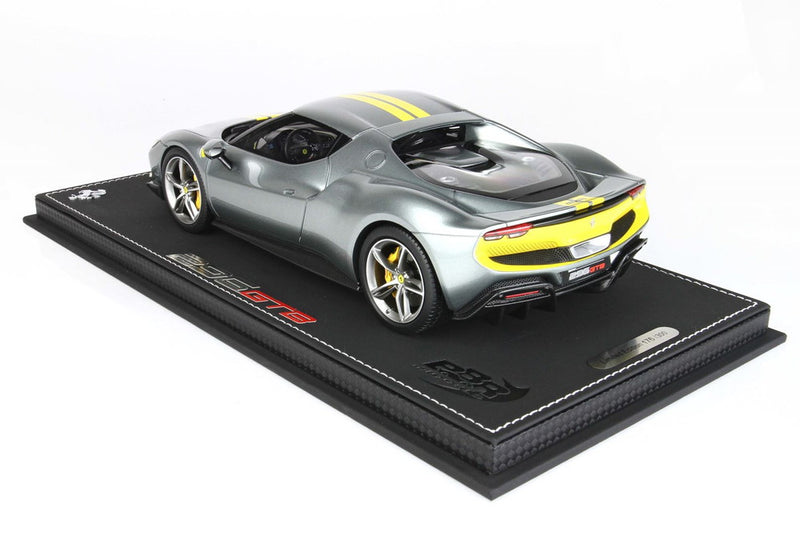 ギャラリービューアに画像をロードする, 【予約】Ferrari 296 GTS アセットフィオラーノ グレイコーバーン/ BBR 1/18 300台限定ミニカー