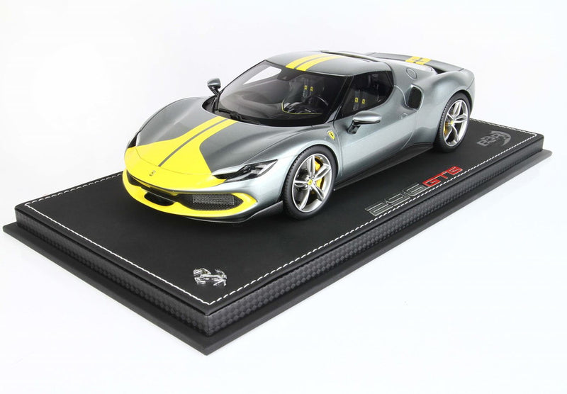 ギャラリービューアに画像をロードする, 【予約】Ferrari 296 GTS アセットフィオラーノ グレイコーバーン/ BBR 1/18 300台限定ミニカー