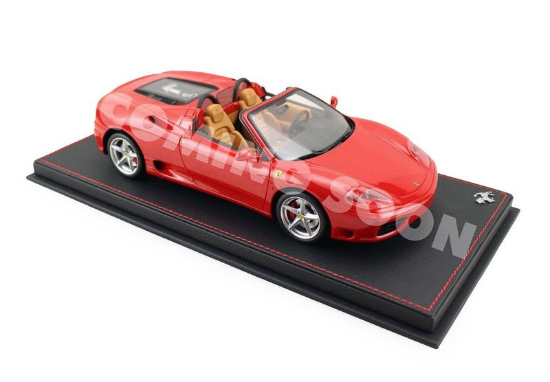 ギャラリービューアに画像をロードする, 【予約】Ferrari 360 Modena Spider マニュアルギア ロッソコルサ ベージュ/ BBR 1/18 100台限定ミニカー