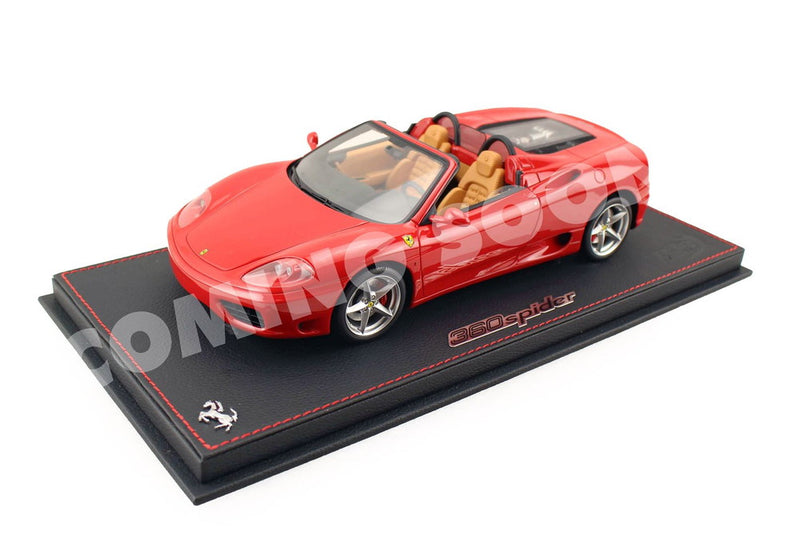 ギャラリービューアに画像をロードする, 【予約】Ferrari 360 Modena Spider マニュアルギア ロッソコルサ ベージュ/ BBR 1/18 100台限定ミニカー