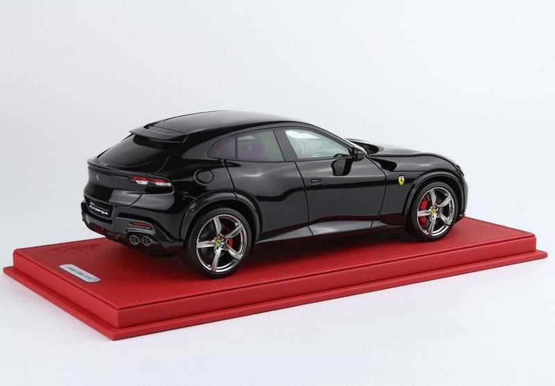 ギャラリービューアに画像をロードする, 【予約】Ferrari Purosangue パノラミックルーフ ネロプロサングエ イタリアンフラッグ レッドベース/ BBR 1/18 12台限定ミニカー