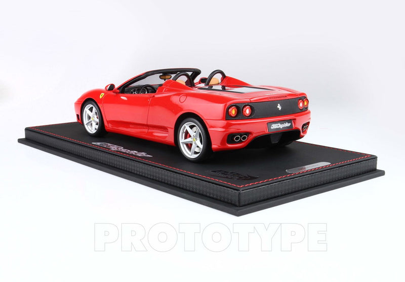 ギャラリービューアに画像をロードする, 【予約】Ferrari 360 Modena Spider オートマチックギア ロッソコルサ ベージュ チャレンジバックグリッド/ BBR 1/18 36台限定ミニカー