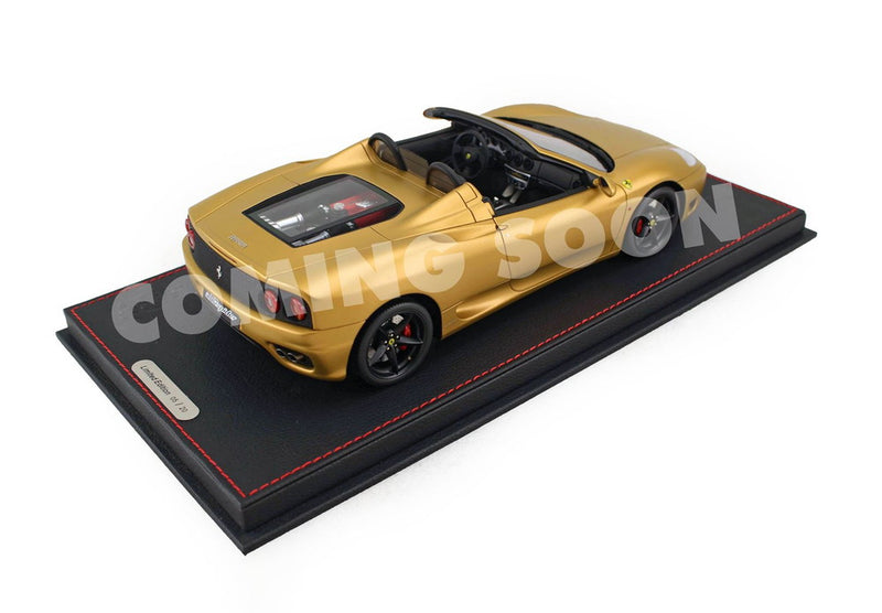 ギャラリービューアに画像をロードする, 【予約】2026年発売予定Ferrari 360 Modena Spider マットゴールド ブラック チャレンジバックグリッド/ BBR 1/18 ミニカー