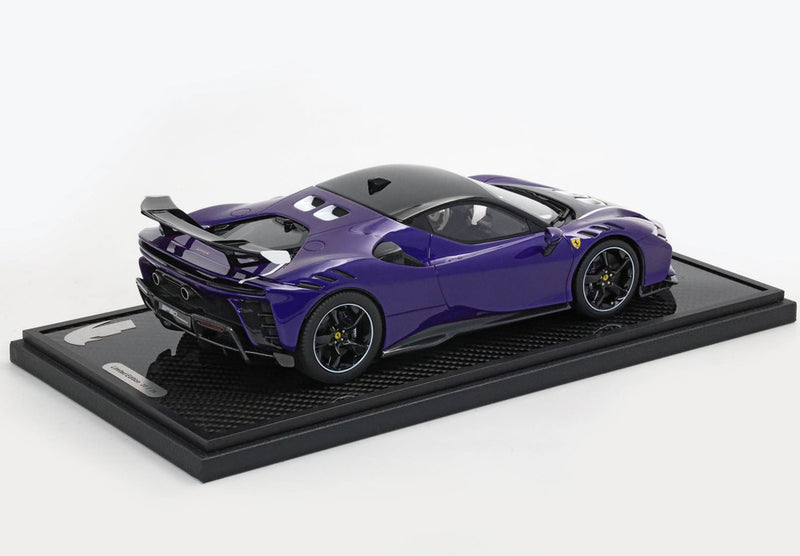 ギャラリービューアに画像をロードする, Ferrari SF90 XX Stradale バイオレット21 ブラックルーフ/ BBR 1/18 24台限定ミニカー