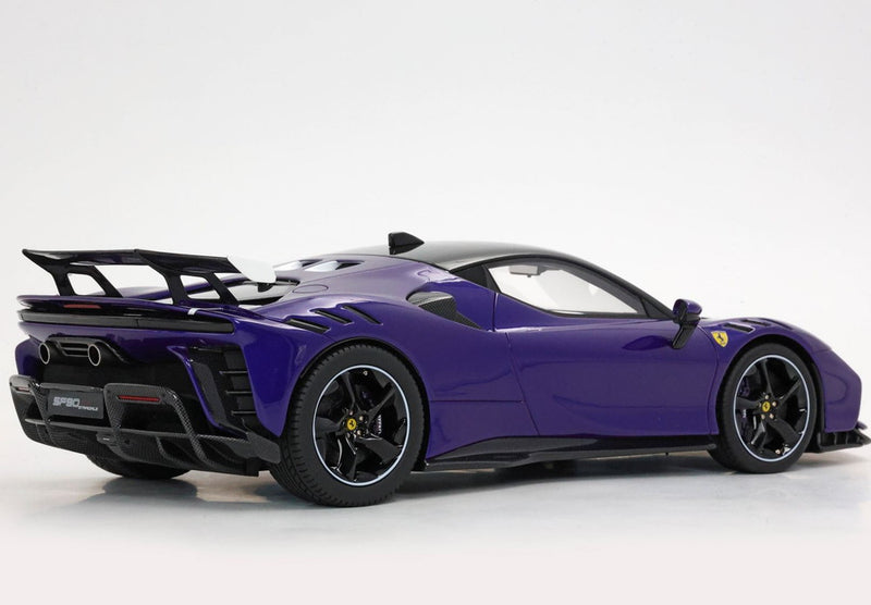 ギャラリービューアに画像をロードする, Ferrari SF90 XX Stradale バイオレット21 ブラックルーフ/ BBR 1/18 24台限定ミニカー