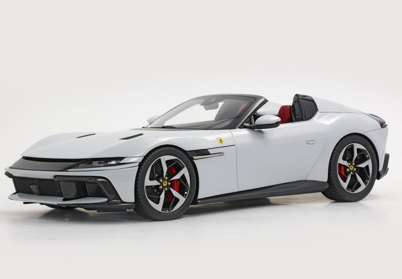 ギャラリービューアに画像をロードする, Ferrari 12Cilindri Spider アークティックホワイト シルバー グロスブラックホイール/ BBR 1/18 24台限定ミニカー