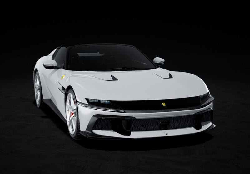 ギャラリービューアに画像をロードする, FERRARI 12CILINDRI V12 830cv SPIDER OPEN 2024 ビアンコアルティコ/ BBR 1/18 40台限定ミニカー