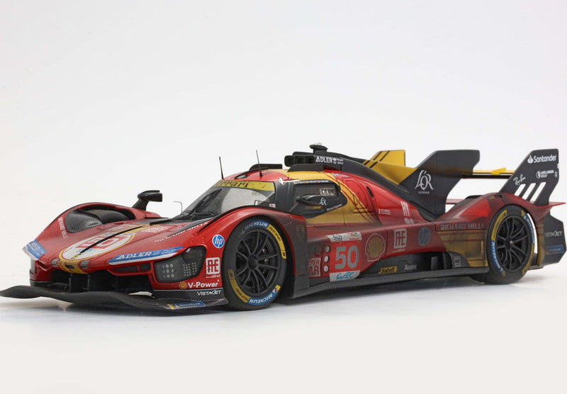 ギャラリービューアに画像をロードする, Ferrari 499P 50号車 Winner Le Mans 2024 ダーティーエディション/ BBR 1/18 100台限定ミニカー