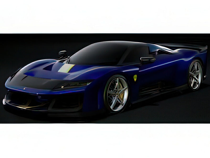 ギャラリービューアに画像をロードする, 【予約】Ferrari F80 カーボンオプション エレクトリックブルー シルバーホイール/ BBR 1/18 ミニカー