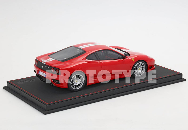 ギャラリービューアに画像をロードする, 【予約】Ferrariフェラーリ 360 Challenge Stradale Rosso Corsa with italian stripe / BBR 1/18 ミニカー