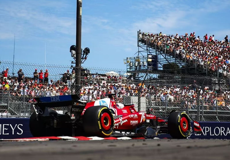 ギャラリービューアに画像をロードする, 【予約】Ferrari SF25 モナコリバリー 75周年 Shell ルクレール 2位 スペシャルボックス/ BBR 1/18 75台限定ミニカー