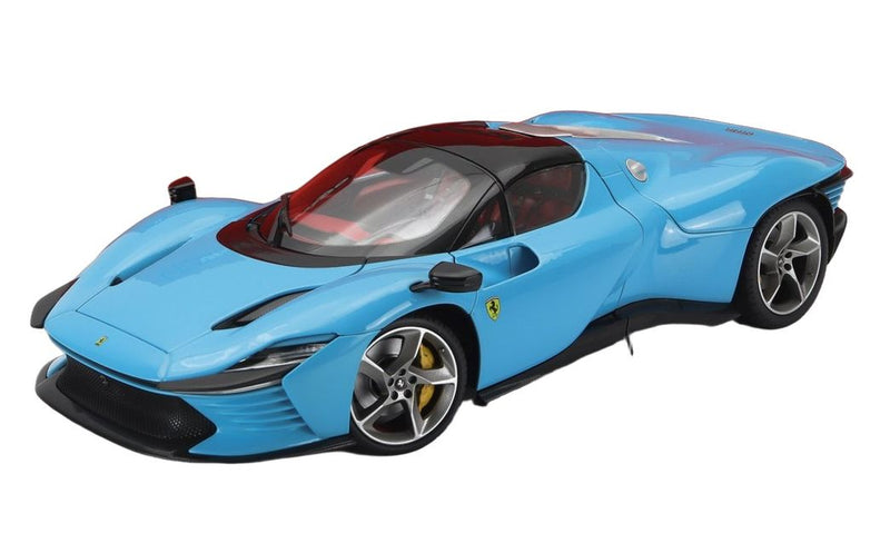 ギャラリービューアに画像をロードする, FERRARIフェラーリ DAYTONA SP3 2021 ブルー オープン クローズ着脱式ルーフパーツ付属 ショーケース付き 海外限定 /BURAGO 1/18 ミニカー