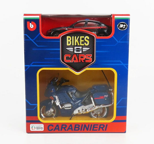 ALFA ROMEO ジュリア カラビニエリ 2015 & R1100RT カラビニエリ 2001 ブルー/ Bburago 1/43 模型