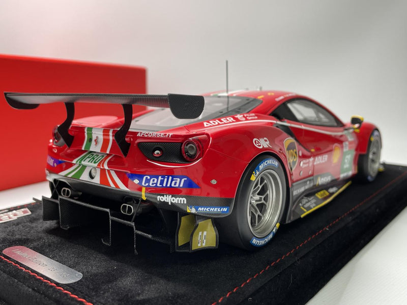 ギャラリービューアに画像をロードする, FERRARIフェラーリ 488 GTE 3.9L TURBO V8 TEAM AF CORSE N 52 LMGTE PRO CLASS 24h LE MANS 2021 S.BIRD - M.MOLINA - D.SERRA - CON VETRINA RED /BBR 1/18 ミニカー