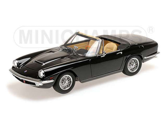 1964 マセラティ ミストラル スパイダー ブラック/ MINICHAMPS 1/18 ミニカー