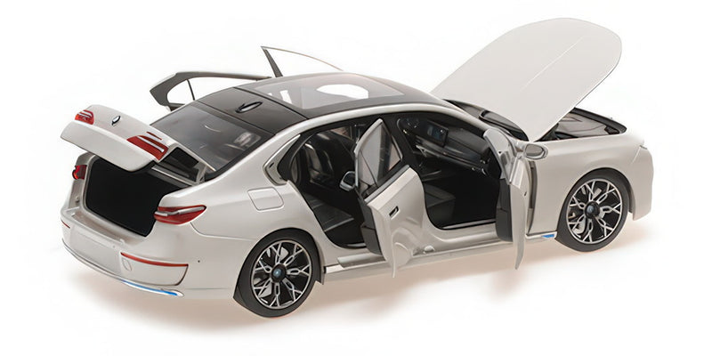 ギャラリービューアに画像をロードする, BMW - 7-SERIES i7 (G70 BEV) 2023 - WHITE MET/MINICHAMPS 1/18ミニカー