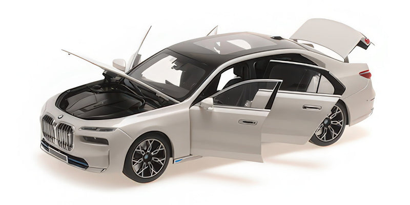 ギャラリービューアに画像をロードする, BMW - 7-SERIES i7 (G70 BEV) 2023 - WHITE MET/MINICHAMPS 1/18ミニカー