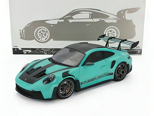 PORSCHE 911 992 GT3 RS COUPE 2024 DARK SILVER WHEELS GREEN BLACK/MINICHAMPS 1/18ミニカー