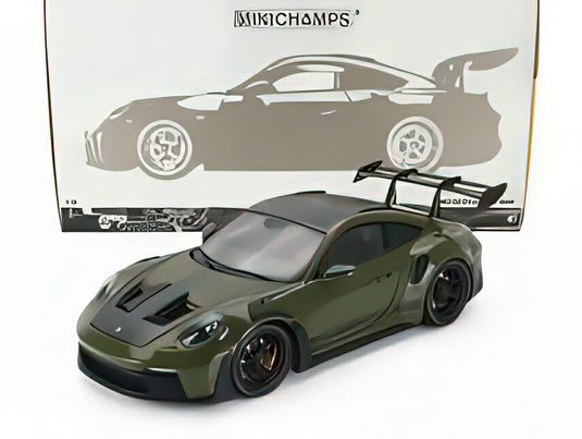 PORSCHE 911 992 GT3 RS COUPE 2024 BLACK WHEELS NATO OLIVE BLACK/MINICHAMPS 1/18ミニカー