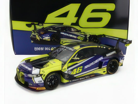 BMW - 4-SERIES M4 GT3 TEAM WRT N 46 PRESENTATION FANATEC GT WORLD CHALLENGE EUROPE 2023 VALENTINO ROSSI - BLUE YELLOW BLACK/MINICHAMPS 1/18ミニカー 346台限定