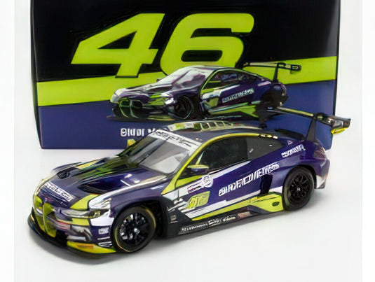 BMW - 4-SERIES M4 GT3 TEAM WRT N 46 6th 24h SPA 2023 VALENTINO ROSSI - AUGUSTO FARFUS - MAXIME MARTIN - PURPLE YELLOW BLACK/MINICHAMPS 1/18ミニカー 546台限定